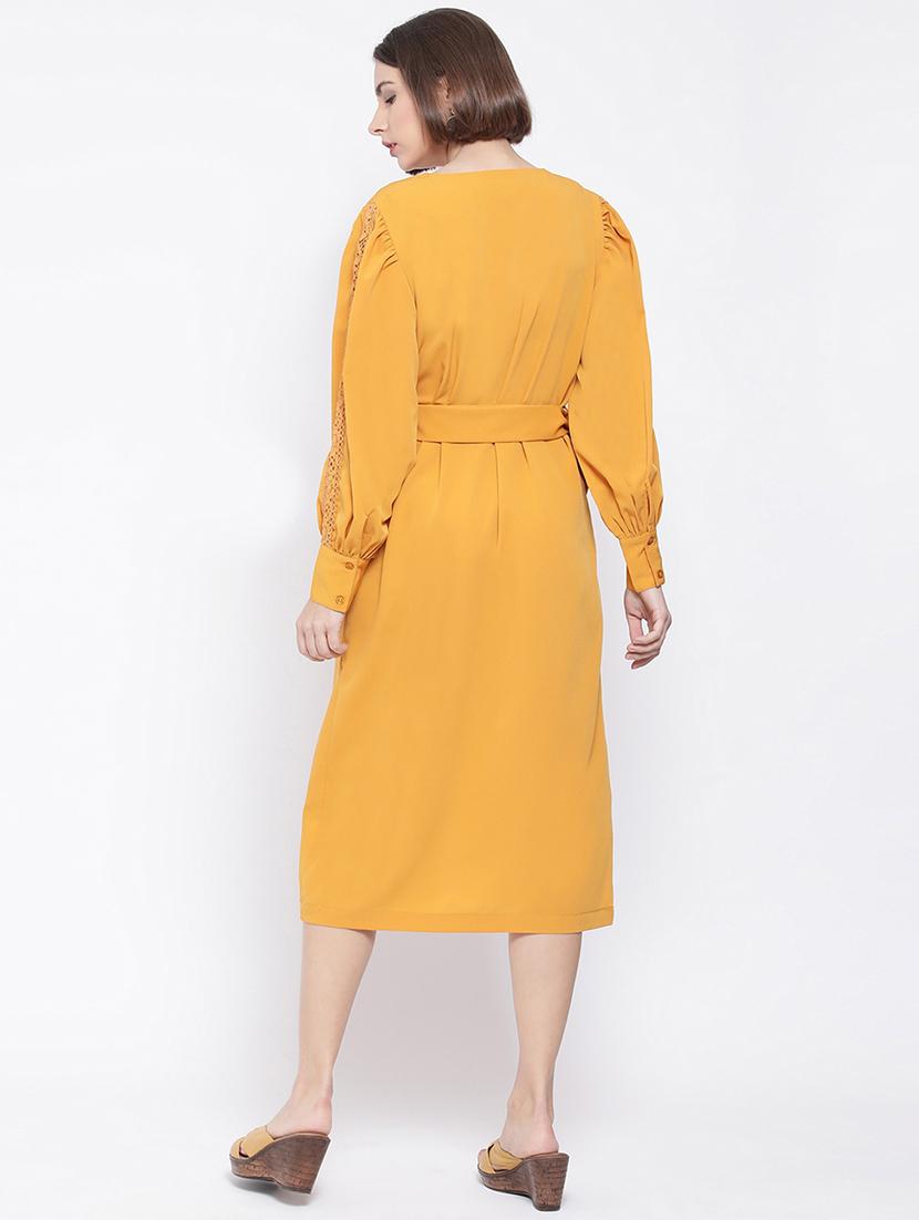 bishop sleeves button down dress - 17288491 - Zoom Image - 3