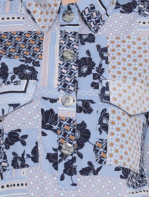 tie front printed shirt dress - 17288494 - Standard Image - 5