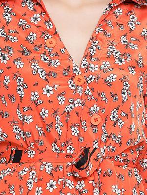 tie front floral dress - 17288496 - Standard Image - 4