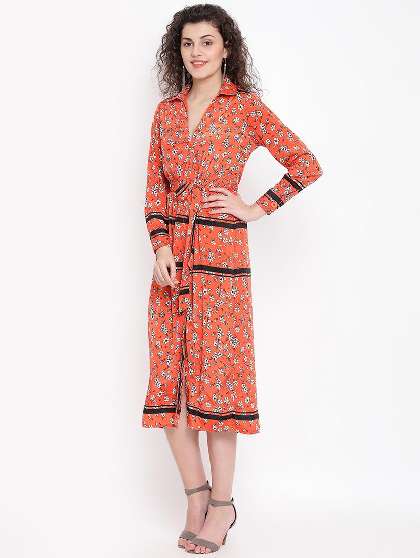 tie front floral dress - 17288496 - Zoom Image - 2