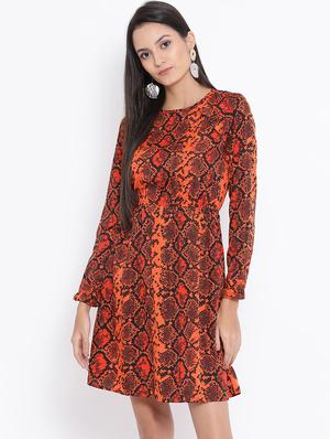 animal print a-line dress - 17288497 - Standard Image - 2