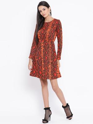 animal print a-line dress - 17288497 - Standard Image - 4