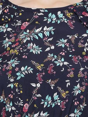 long sleeves floral a-line dress - 17288501 - Standard Image - 5