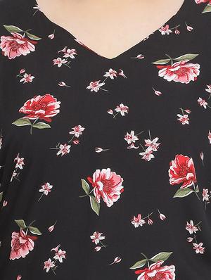 tie up sleeves floral top - 17288515 - Standard Image - 5