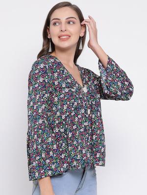 bell sleeves floral top - 17288516 - Standard Image - 2