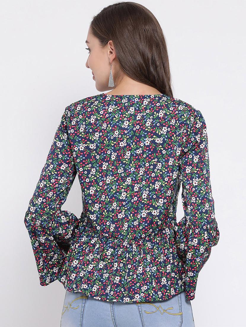 bell sleeves floral top - 17288516 - Zoom Image - 3