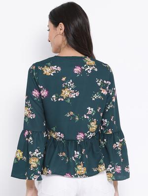 bell sleeves floral top - 17288517 - Standard Image - 3