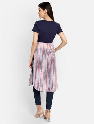 striped straight kurta - 17288539 - Standard Image - 5