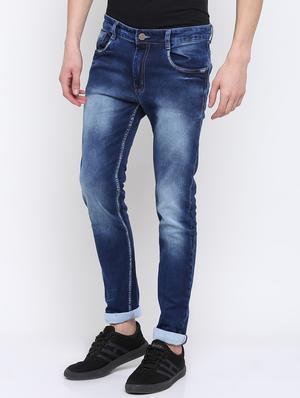 blue heavy washed denim jeans - 17289113 - Standard Image - 2