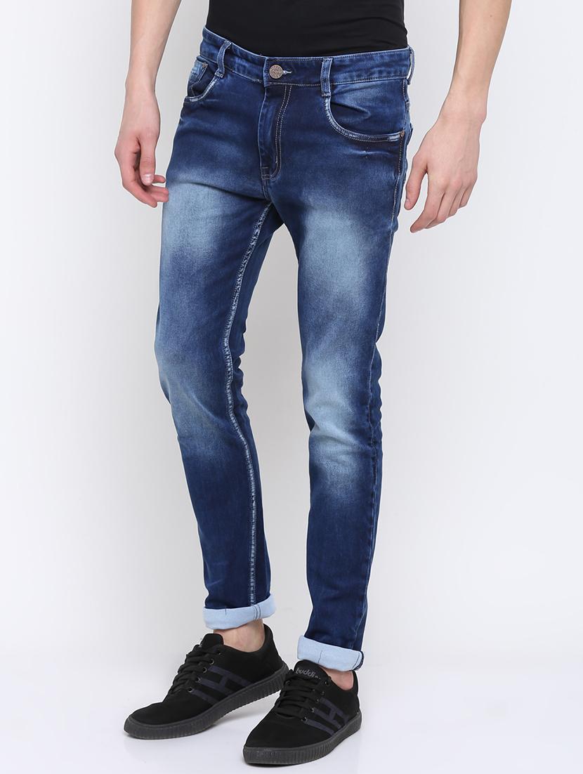 blue heavy washed denim jeans - 17289113 - Zoom Image - 2