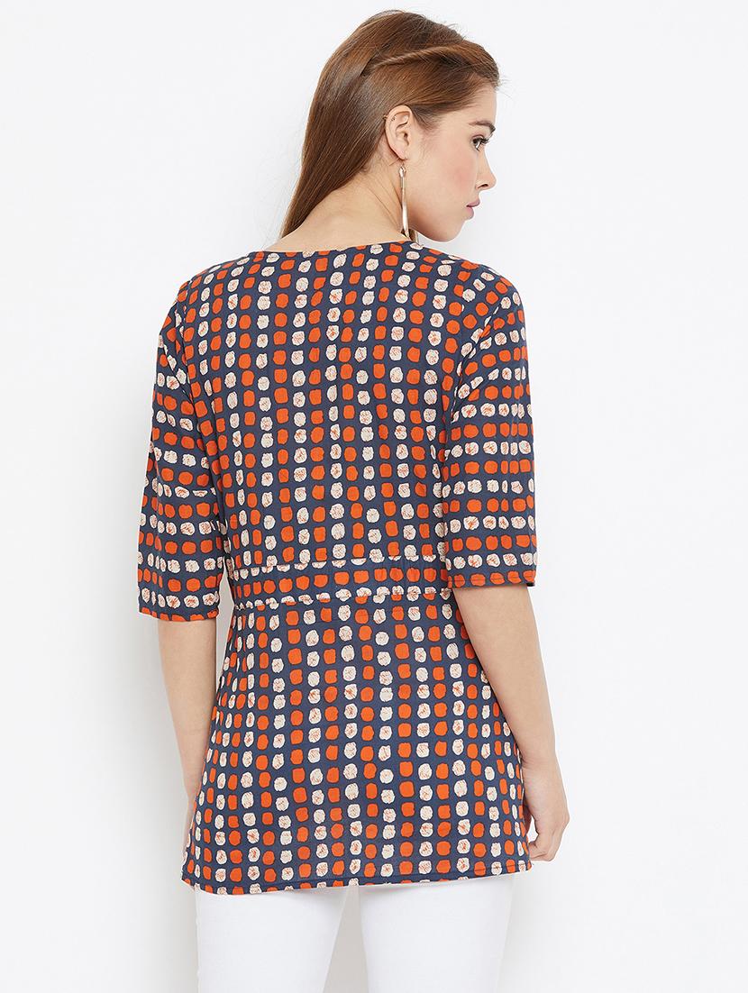 v-neck printed tunic - 17289300 - Zoom Image - 3