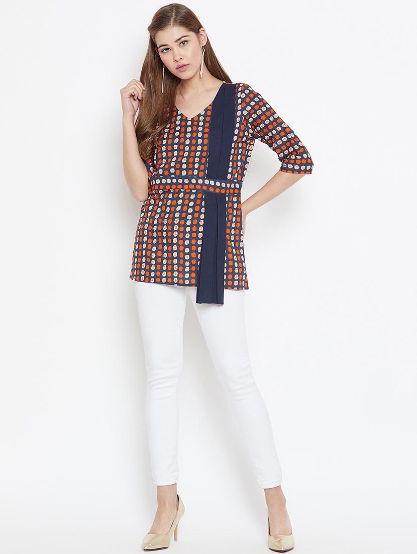 v-neck printed tunic - 17289300 - Zoom Image - 4
