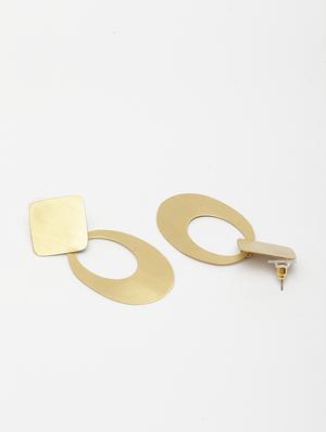 gold brass drop earring - 17289336 - Standard Image - 3