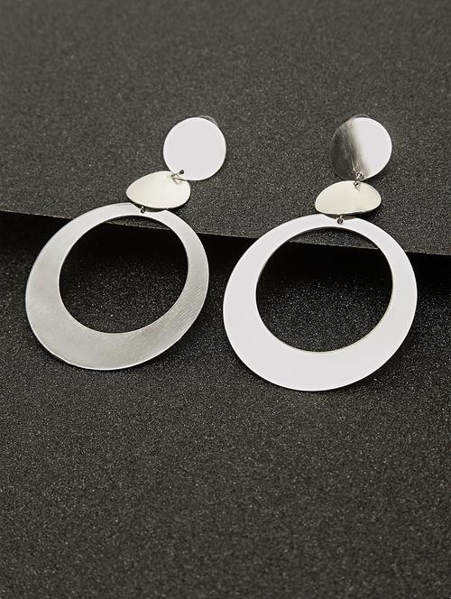 silver brass drop earring - 17289339 -  Standard Image - 0