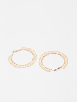 white metal drop earring - 17289354 - Standard Image - 3