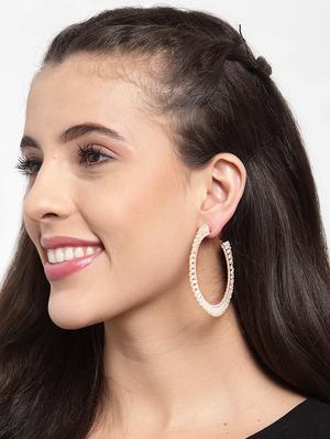 white metal drop earring - 17289354 - Standard Image - 4