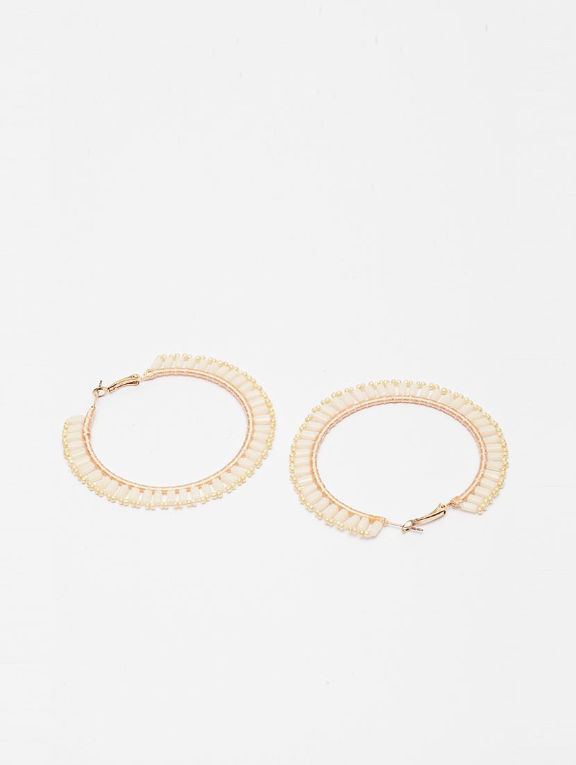 white metal drop earring - 17289354 - Zoom Image - 3