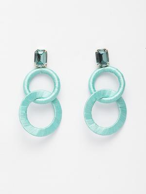 blue metal drop earring - 17289355 - Standard Image - 2