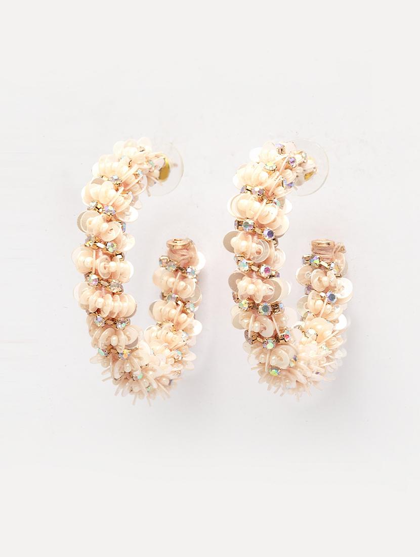 beige metal drop earring - 17289356 - Zoom Image - 2