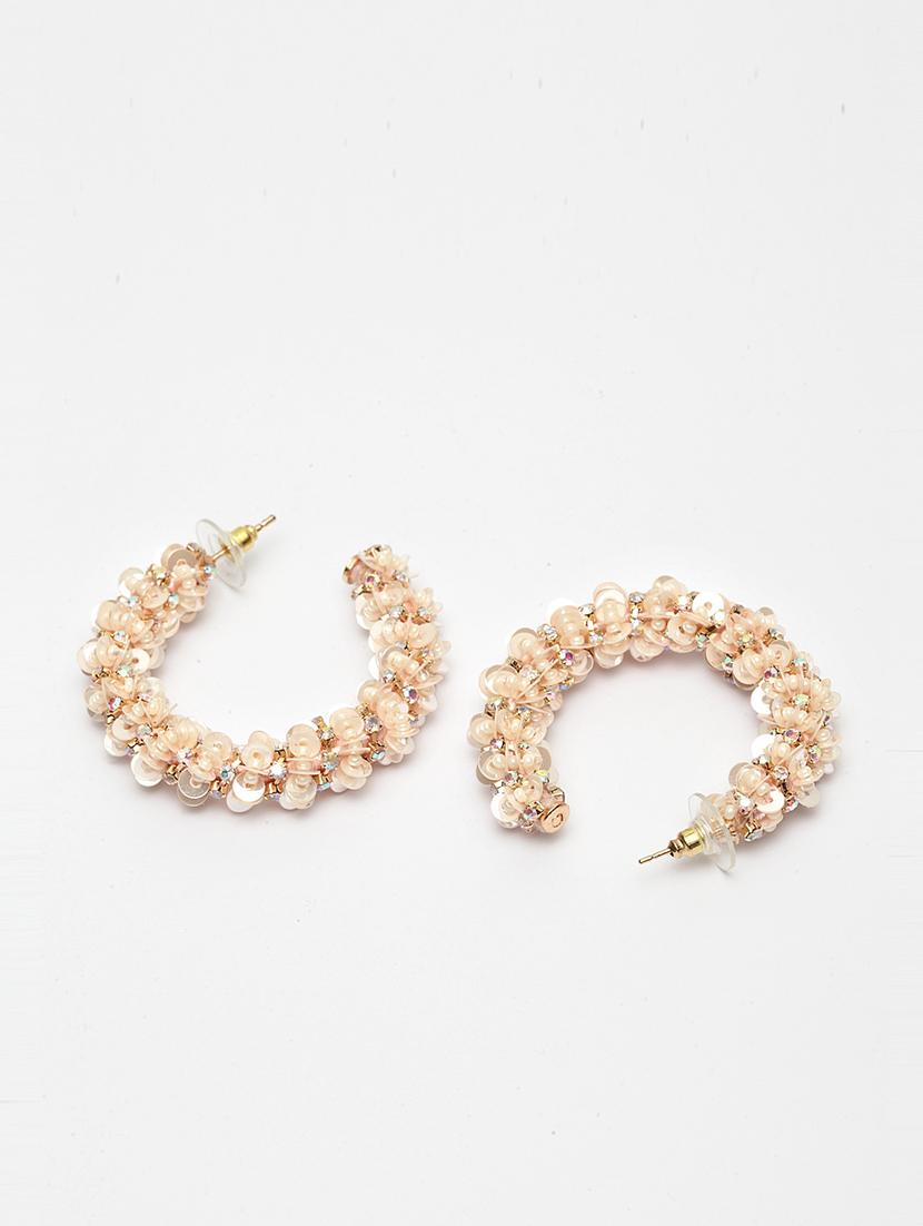 beige metal drop earring - 17289356 - Zoom Image - 3