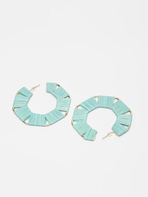 green metal hoop earring - 17289360 - Standard Image - 3