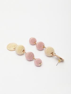 pink metal hoop earring - 17289369 - Standard Image - 3