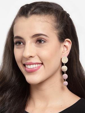 pink metal hoop earring - 17289369 - Standard Image - 4