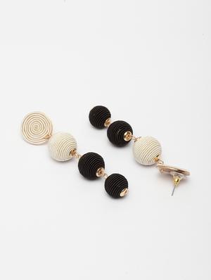 black metal drop earring - 17289371 - Standard Image - 3