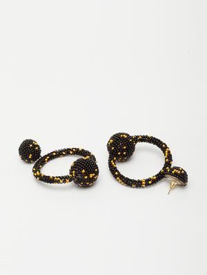 black metal drop earring - 17289372 - Standard Image - 2