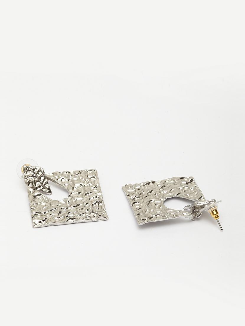 silver metal drop earring - 17289378 - Zoom Image - 3