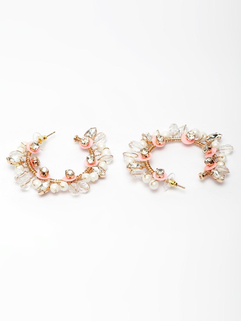 pink metal hoop earring - 17289387 - Zoom Image - 3