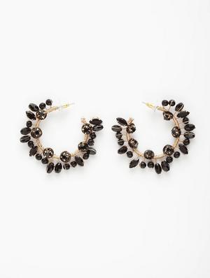 black metal drop earring - 17289388 - Standard Image - 3