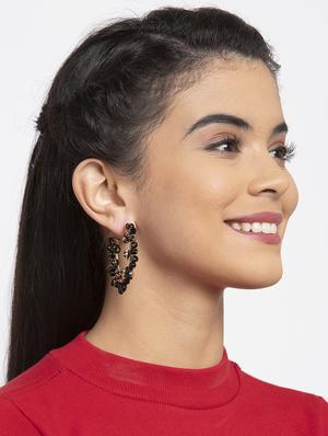 black metal drop earring - 17289388 - Standard Image - 4