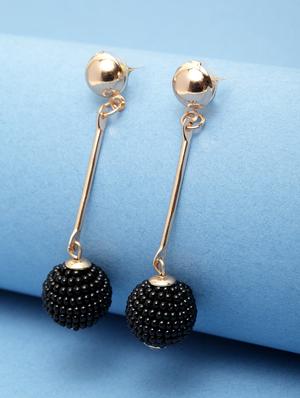 black metal drop earring - 17289390 - Standard Image - 2