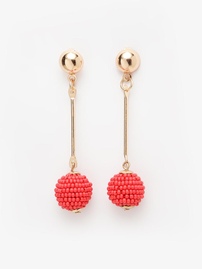red metal drop earring - 17289391 - Zoom Image - 2