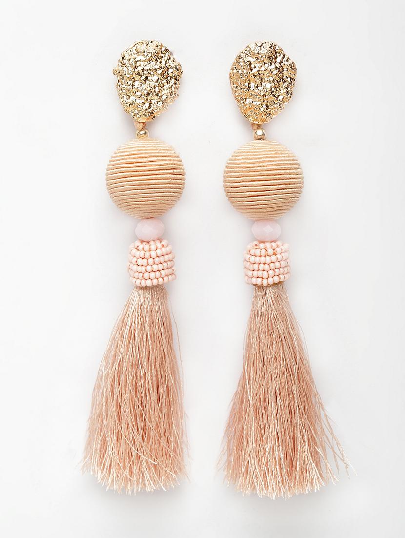 gold metal drop earring - 17289392 - Zoom Image - 2
