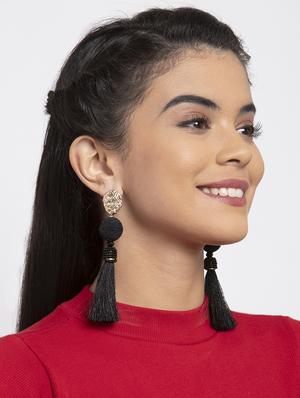 black metal drop earring - 17289393 - Standard Image - 4