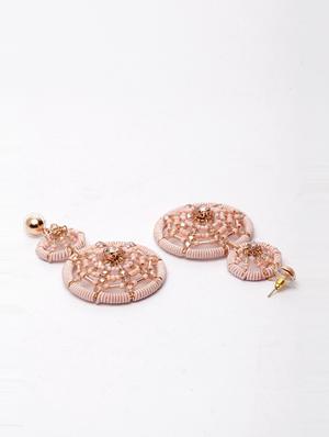 pink metal drop earring - 17289395 - Standard Image - 3