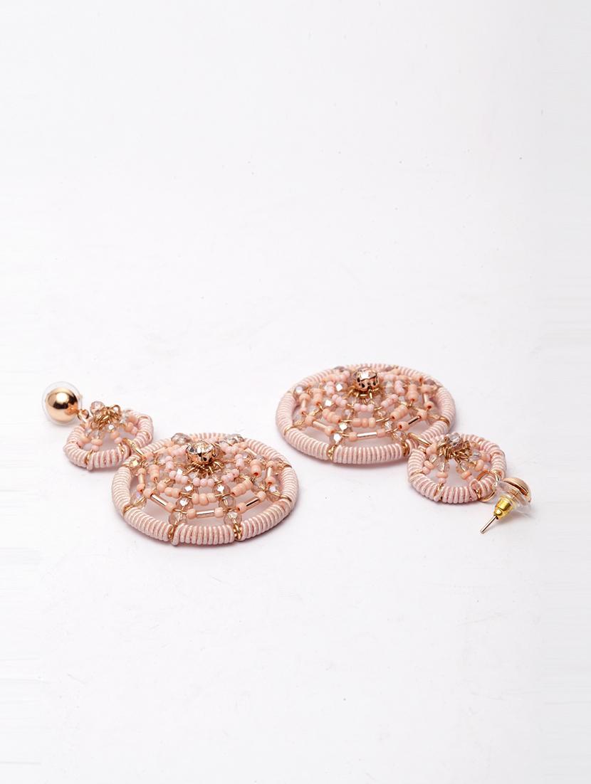 pink metal drop earring - 17289395 - Zoom Image - 3