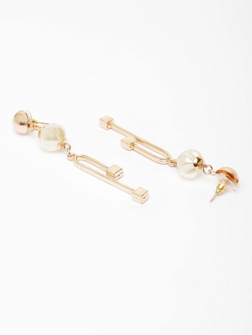 white metal drop earring - 17289397 - Zoom Image - 3