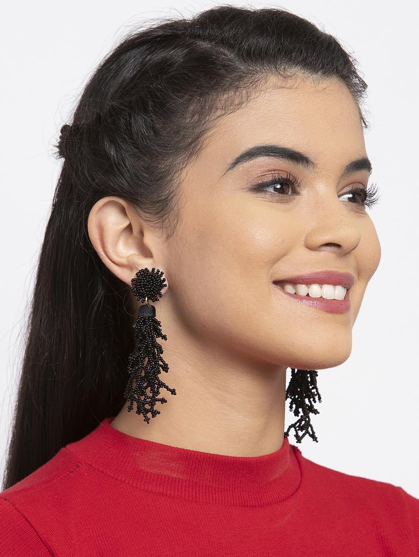 black metal drop earring - 17289408 - Zoom Image - 4