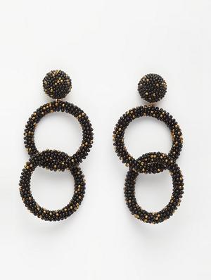 black metal drop earring - 17289426 - Standard Image - 2