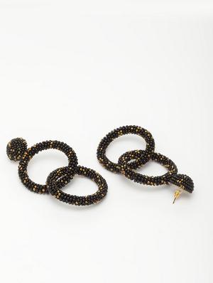 black metal drop earring - 17289426 - Standard Image - 3