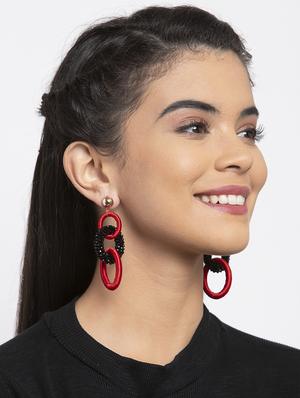 multi colored metal drop earring - 17289428 - Standard Image - 4