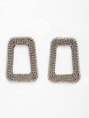 grey metal drop earring - 17289432 - Standard Image - 2