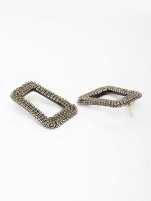 grey metal drop earring - 17289432 - Standard Image - 3