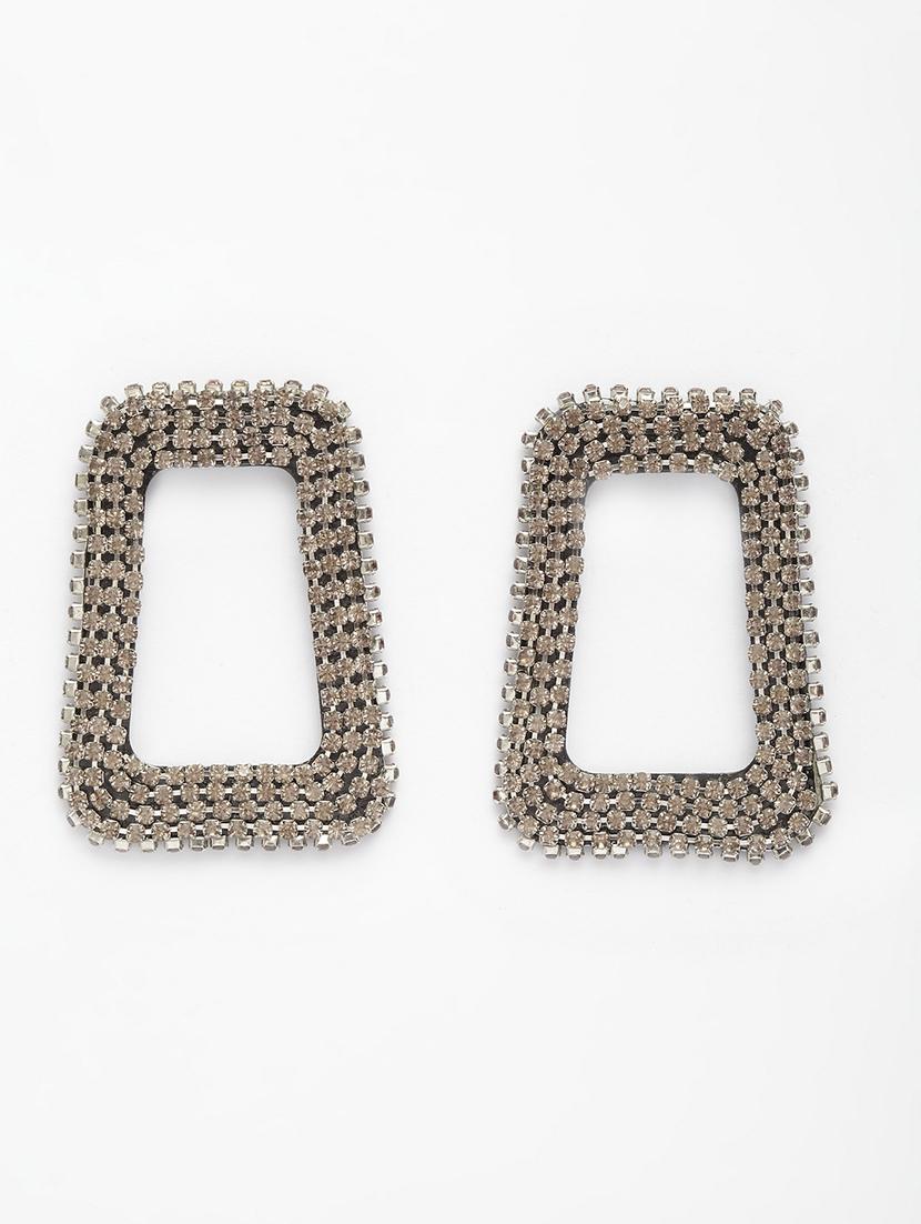 grey metal drop earring - 17289432 - Zoom Image - 2