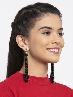 black metal drop earring - 17289433 - Standard Image - 4