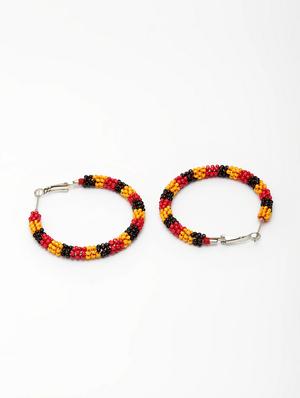 multi colored metal hoop earring - 17289434 - Standard Image - 3