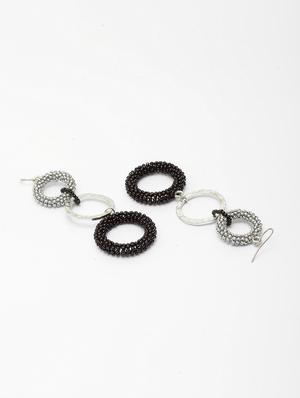 multi colored metal drop earring - 17289435 - Standard Image - 3